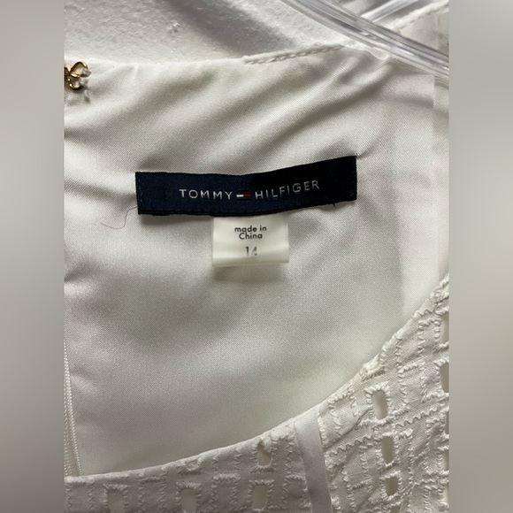 Tommy Hilfiger white summer dress, size 14 - Picture 3 of 3